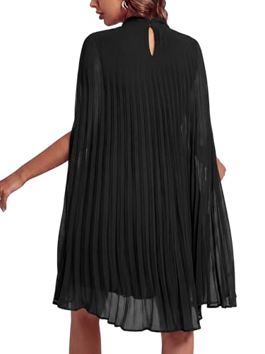 Women's Cloak Sleeve Party Midi Dress