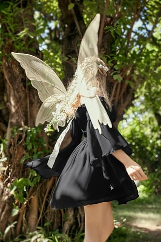 Scarlet Darkness Women's Renaissance Faire Fairy Witchy Dress with Pockets