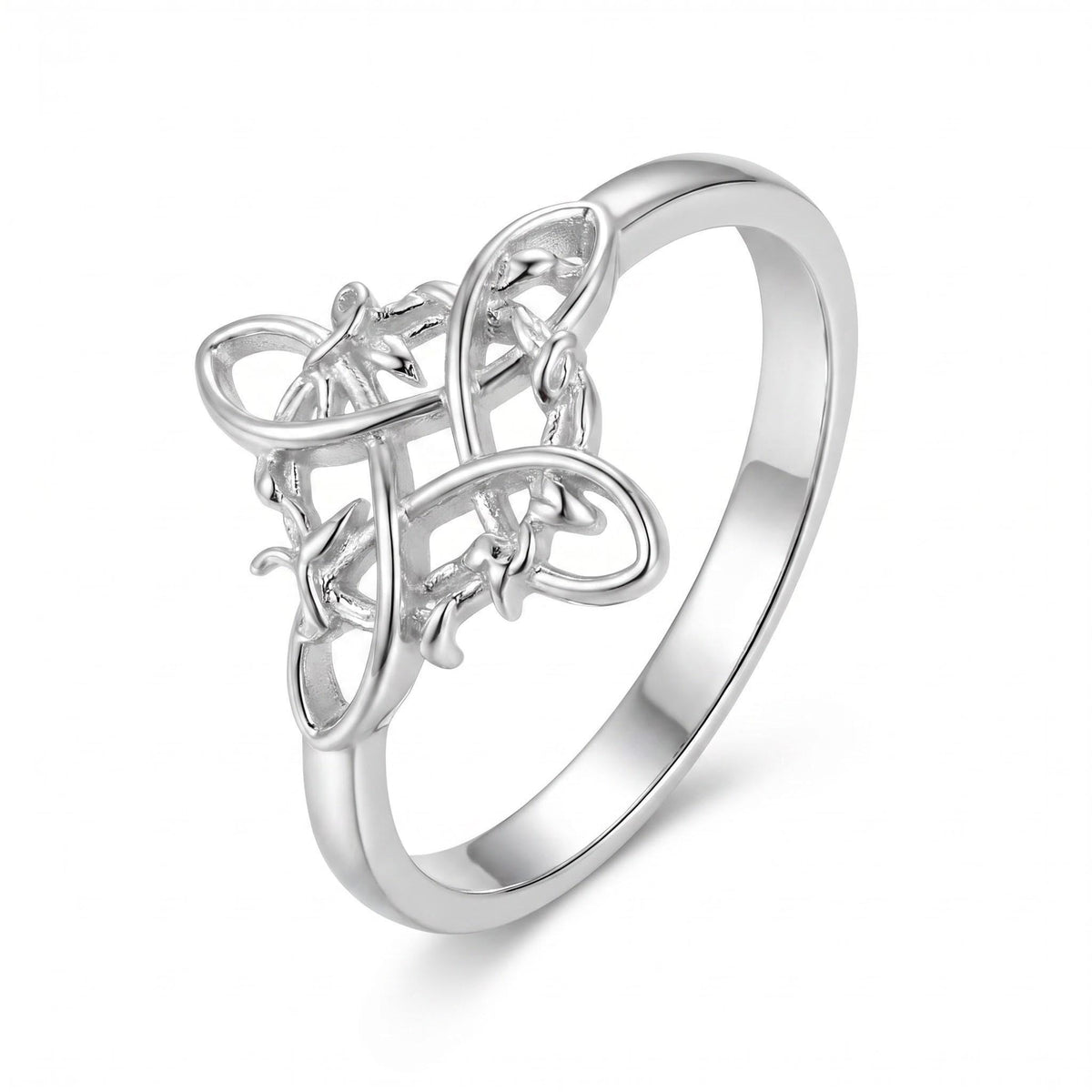 Witches Knot Ring Nudo De Bruja Jewelry Original Tetragrammaton Amuleto de Proteccion 925 Sterling Silver Wicca Moon Irish Celtic Ring Jewelry Gift for Women