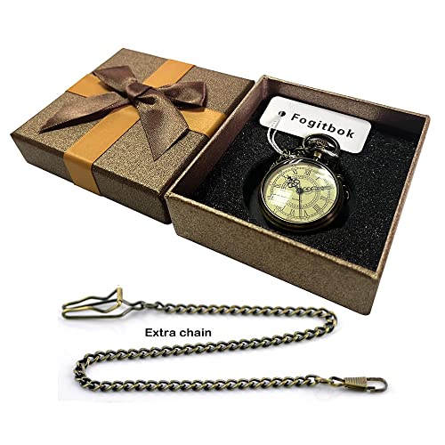 Vintage Pocket Watches for Men with Chains, Analog Pocketwatch for Wom Secondary image