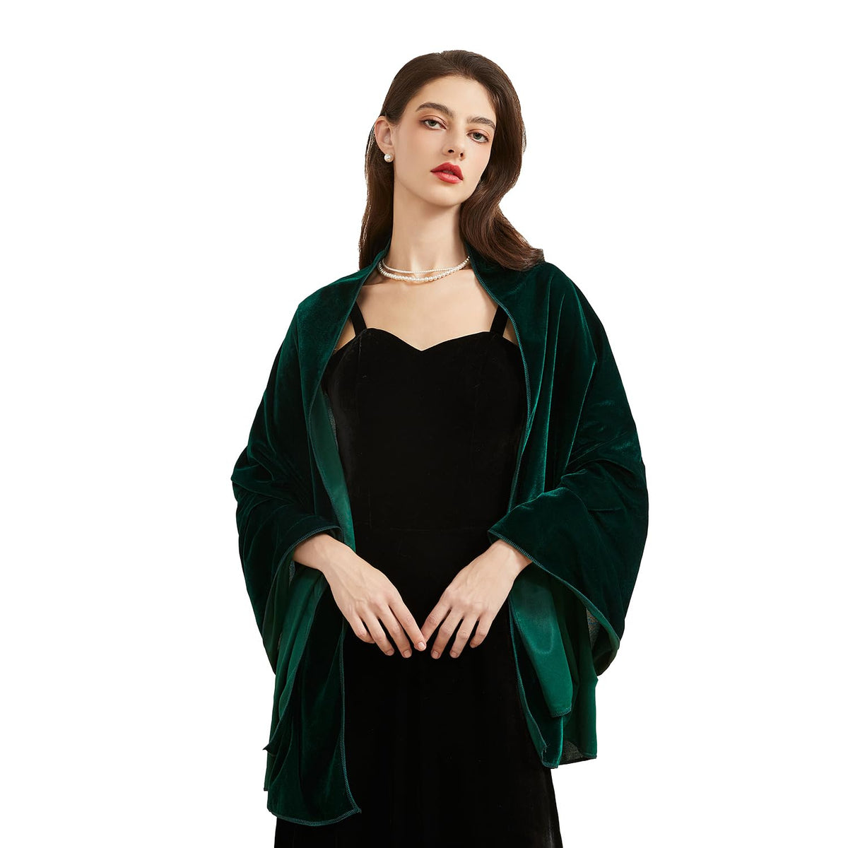 Huralona Women Velvet Shawl and Wrap Wedding Bridal Scarf for Evening Dress