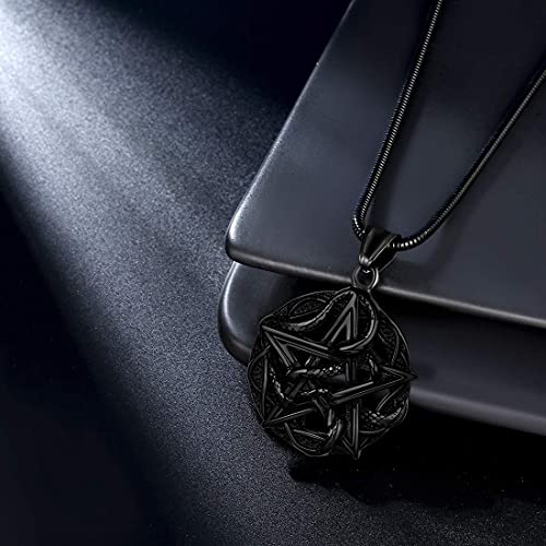 Stainless Steel Pentagram Necklace Tetragrammaton