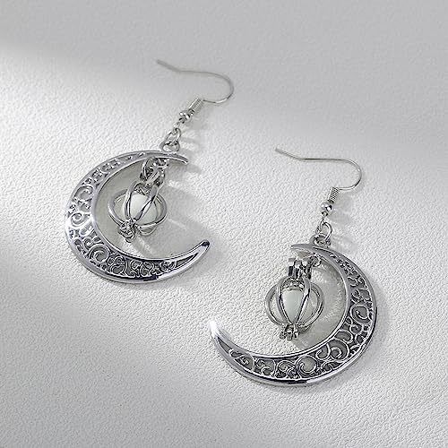 EEQQBZ Glow In Dark Crescent Moon Dangle Earrings