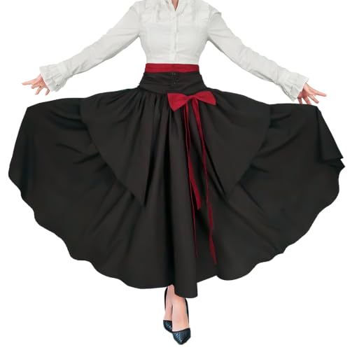 Women's Victorian Skirt Renaissance High Waist Maxi Skirt