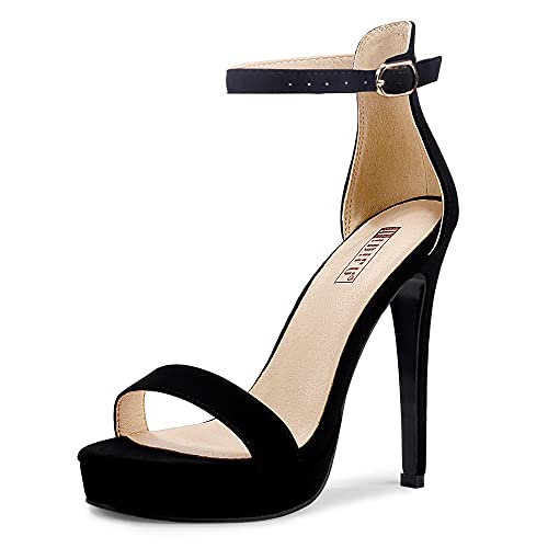 IDIFU Women's Stiletto High Heel Sandals Platform Open Toe Ankle Strap Dress Shoes for Women Bride Ladies in Wedding Bridal Party Homecoming Main image