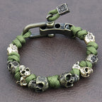 Woven In Skulls Vintage Gothic Bracelet
