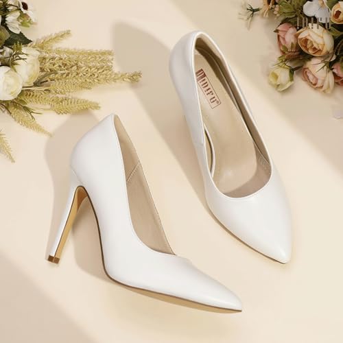 IDIFU Women High Heels Closed Pointed Toe Stiletto Pumps Shoes