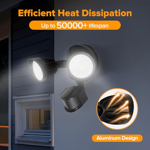 Ume LED Security LED Light for Outside, Garage, Yard (black)