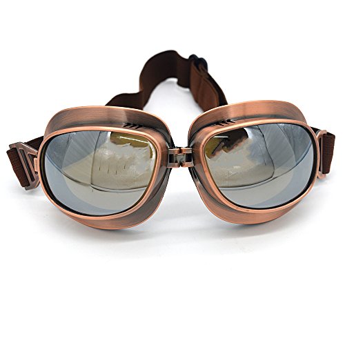 Vintage Pilot Aviator Steampunk Motorcycle Goggles Main image