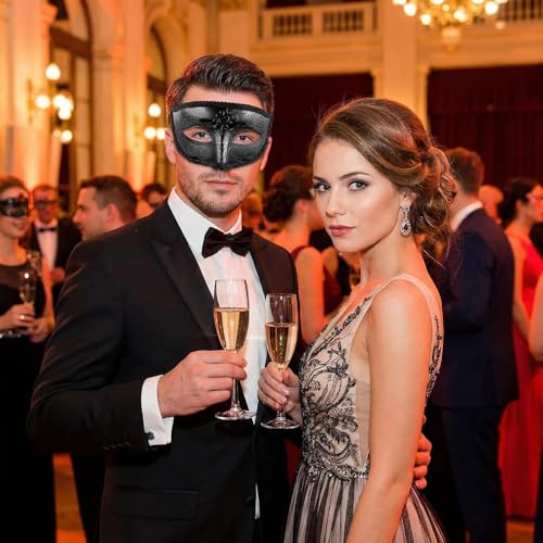 Erythem Masquerade Mask for Men, Venetian Style Masquerade Ball Mask for Halloween Costume Party Mardi Gras