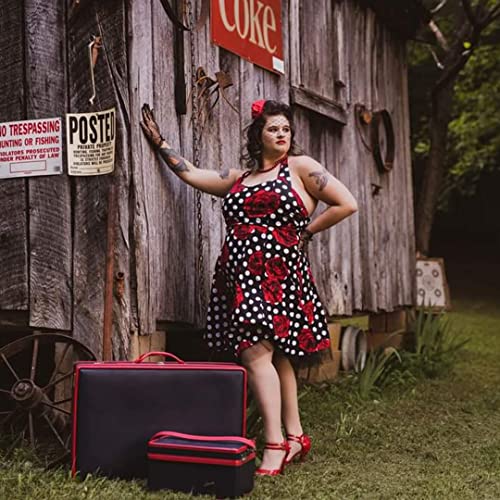 Women's Vintage Polka Dot Halter Dress