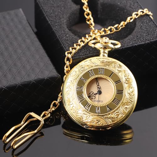 Vintage Pocket Watch Roman Numerals Scale Steampunk Hollowed Out Quart