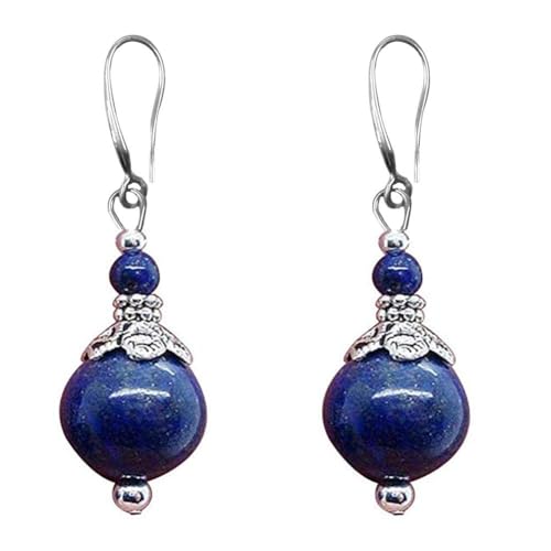 Double Lapis Lazuli Drop Bead Earrings Main image