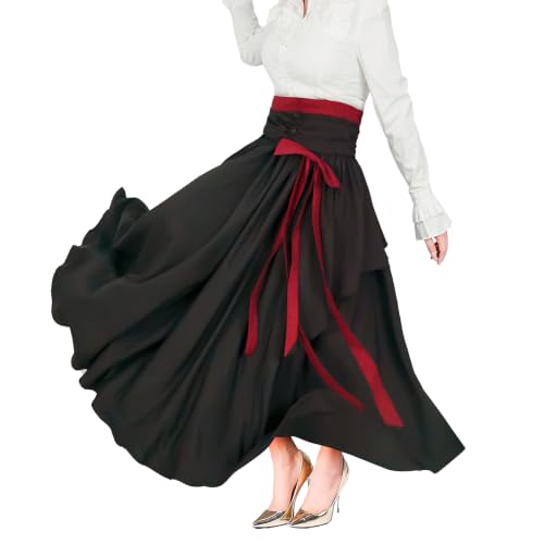 Women's Victorian Skirt Renaissance High Waist Maxi Skirt