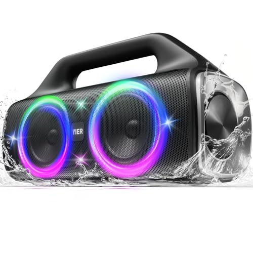 80W IP67 Bluetooth Speaker with Lights & Deep Bass