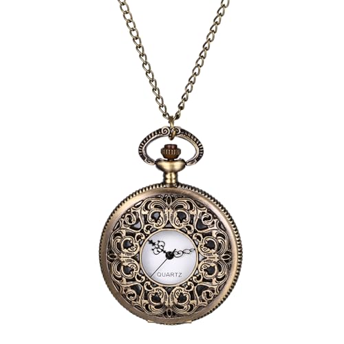 Women's Quartz Pocket Watches: Half Hunter Bronze Arabic Numeral Pocke Secondary image
