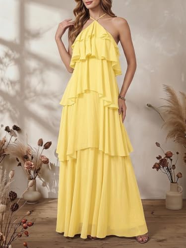 SOLY HUX Women's Wedding Guest Maxi Dress