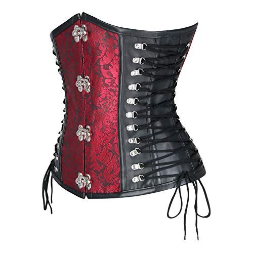Steampunk PU Leather Spiral Steel Bone Underbust Corset Secondary image