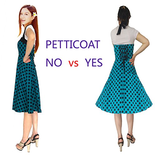Women's 50s Vintage Petticoat 26" Crinoline Rockabilly Tutu Skirt Slip S-3XL