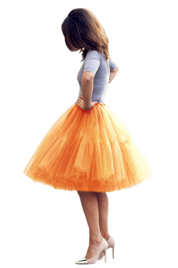 BABYONLINE D.R.E.S.S. Women Tutu Skirt Knee Tulle Skirt Petticoat Skirts Crinoline Rockabilly Tutu Skirts Slip