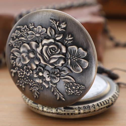 Animal Patch Pocket Watch, Carved Animal Design Patch Pocket Watch for