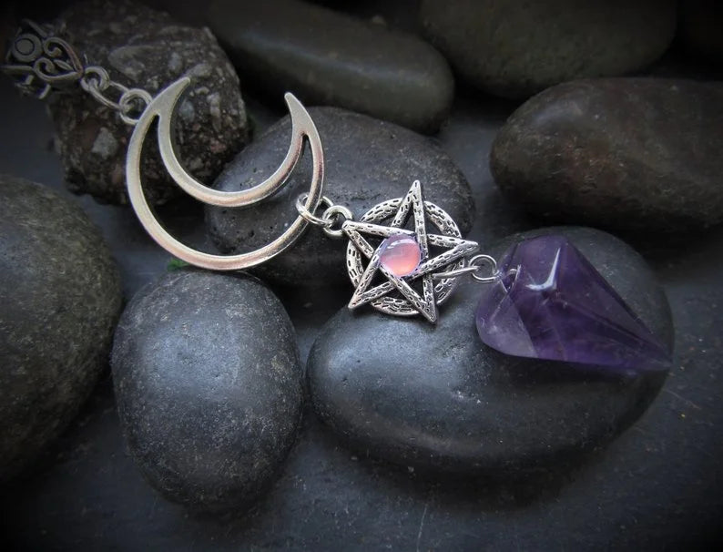 Pentagram Necklace - Wiccan Pendant Jewelry