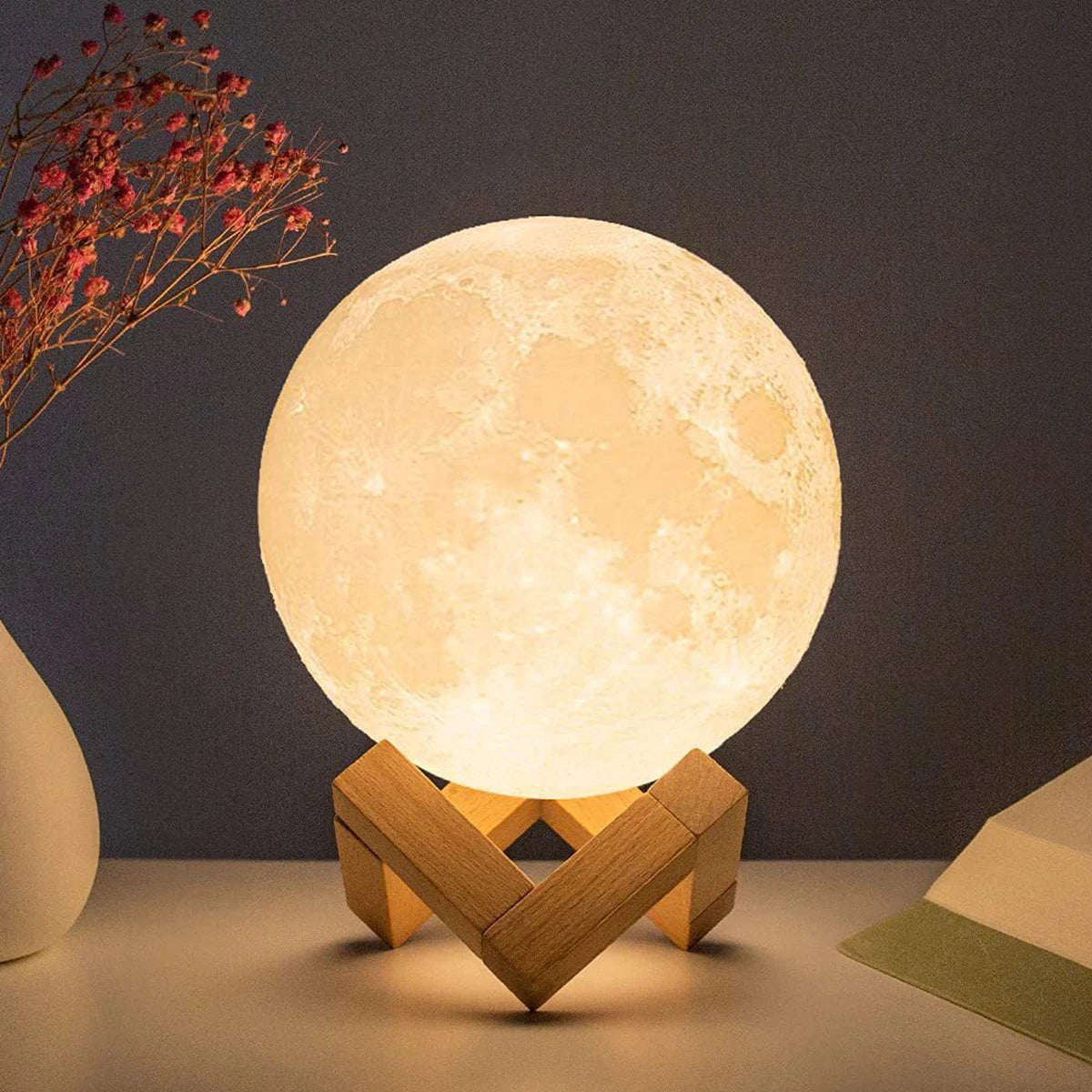 8cm Moon Lamp LED Night LED Light Kids Gift Moon Lamp Main image