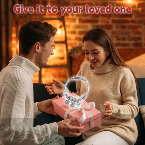Charm Bracelets for Womens,Exquisite Cute Cartoon Friendship Silver Bracelets Stainless Steel Bangle, Womens Jewelry Suitable for Holiday Gifts and Birthday Gifts