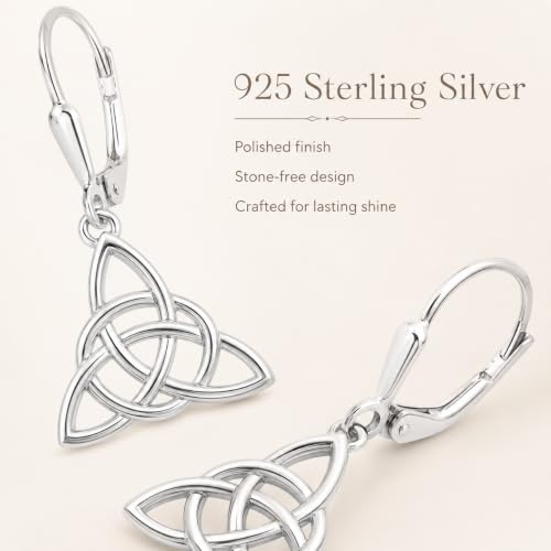 LeCalla 925 Sterling Silver Leverback Drop Earrings | Lightweight Italian Teardrop Dangle Earring for Women