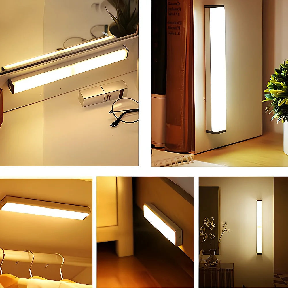 Night Lights Wireless LED Motion Sensor Lamp USB Rechargeable Magnetic for Wardrobe Room Closet K...