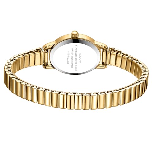 Small Gold Watches for Women,Analog Womens Watch with Stainless Steel