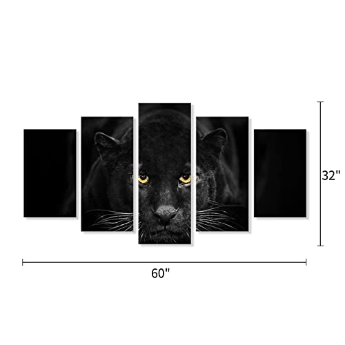 Black Panther 5-Piece Modern Canvas Wall Art