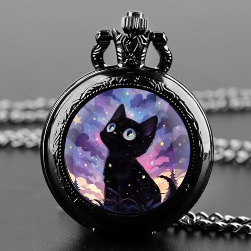 Vintage Pocket Watch for Women Men Graphic Design Quartz Pocket Watche