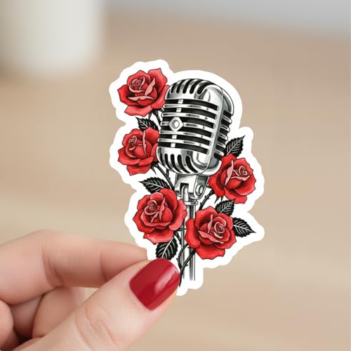 31 PCS Rockabilly Stickers Pack Pin Up Girls Vintage 1950s Retro Rose Tattoo Style Waterproof Vinyl Decals Rock N Roll Guitar Music Laptop Water Bottle Phone Case Women Aesthetic Gifts