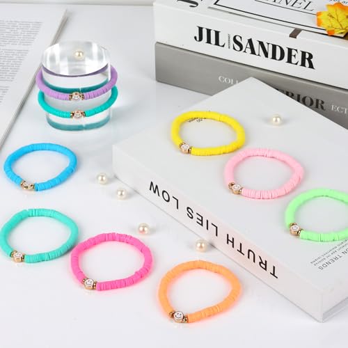 JIASHUYEYE Party Favors for Kids Ages 8-12, Colorful Preppy Friendship Bracelet Set for Girls, Birthday Goodie Bags and Classroom Prizes