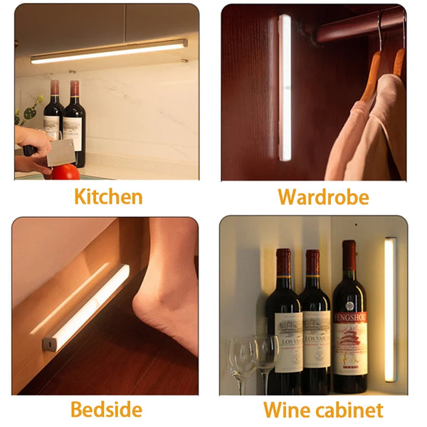 LED Motion Sensor LED Light Cabinet Wardrobe Lamp Staircase Backlight for Kitchen