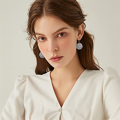 Vintage Bronze Spiral Leaf Hoop Boho Earrings