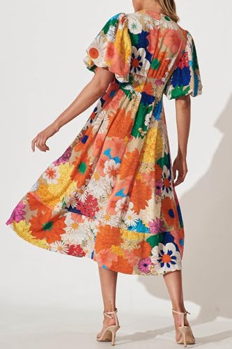 Women's Summer Floral Maxi Dress Spring Wedding Guest Dress 2026