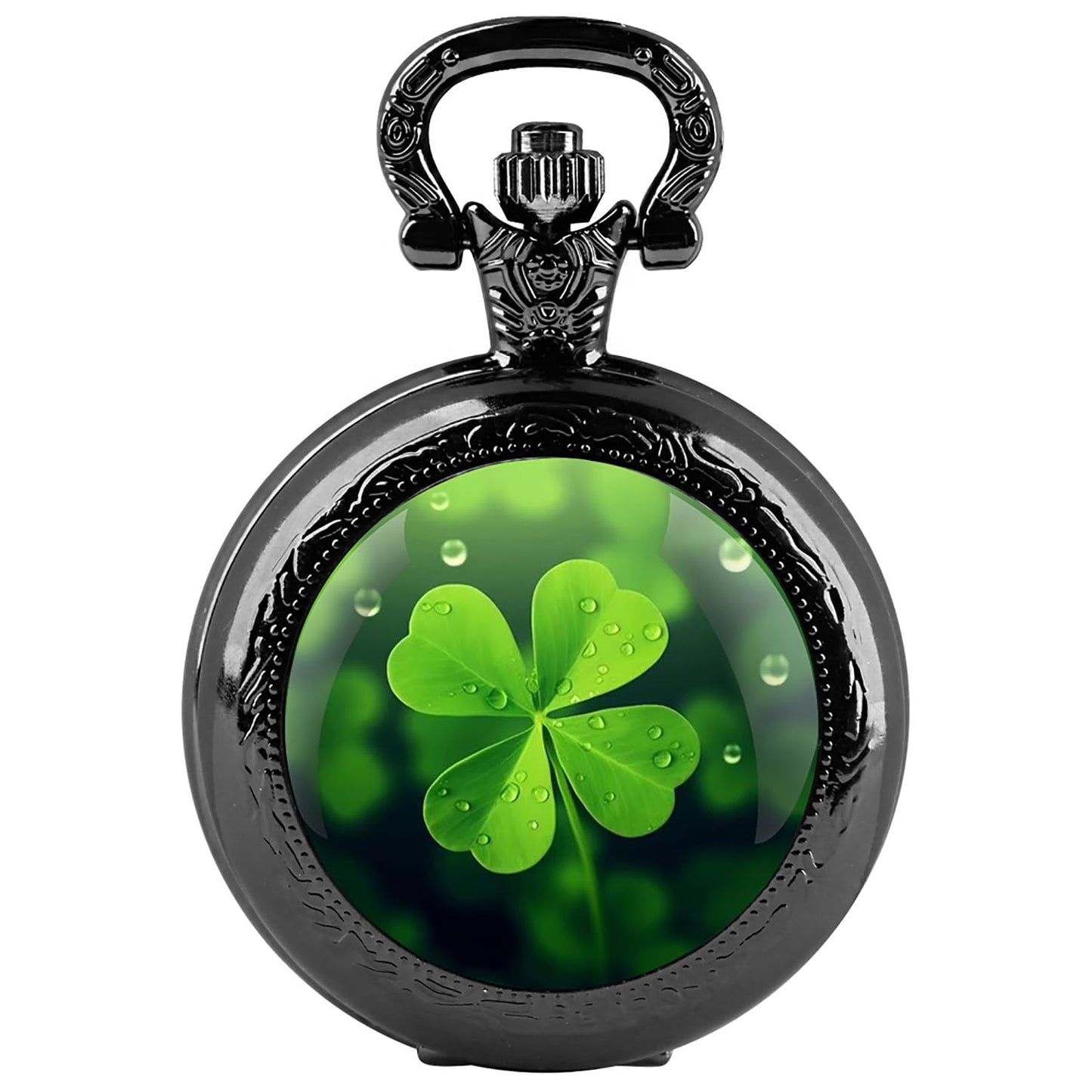 Vintage Pocket Watch for Women Men Graphic Animal Design Quartz Pocket