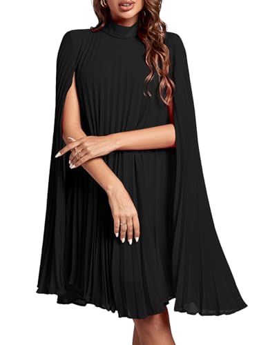 Women's Cloak Sleeve Party Midi Dress