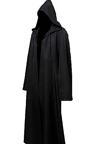 Men's Cosplay Cloak Robe Costume Halloween Tunic Hooded Uniform