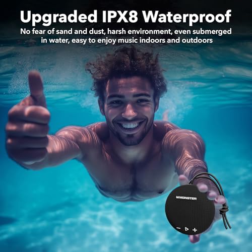 Monster IPX8 Waterproof Bluetooth Speaker – HD Sound