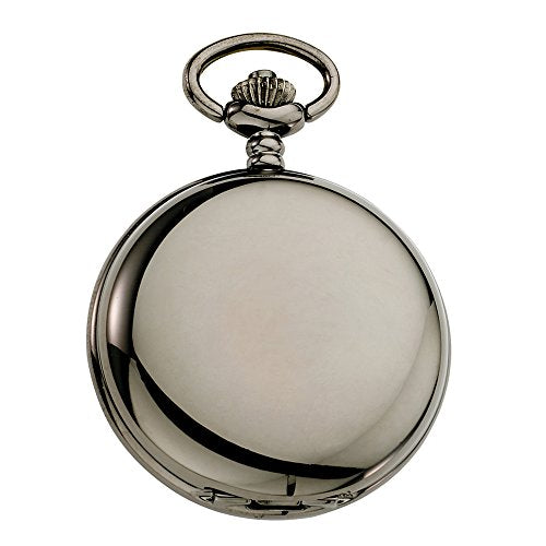 Gunmetal Polished Covered Railroad Pocket Watch Secondary image