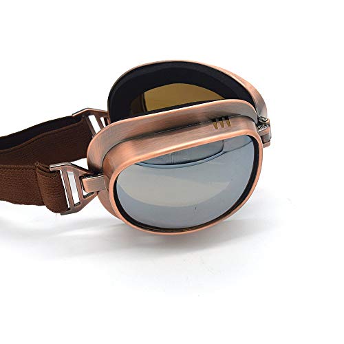 Vintage Pilot Aviator Steampunk Motorcycle Goggles