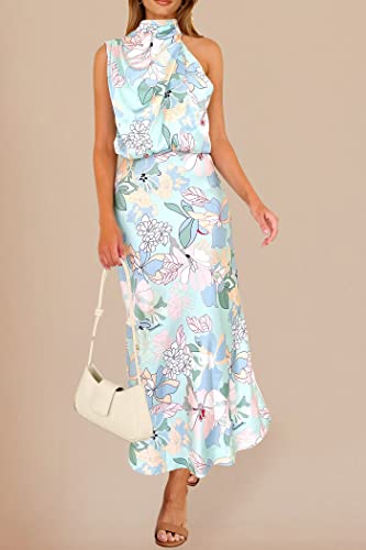 PRETTYGARDEN Women's Summer Satin Maxi Cocktail Dress