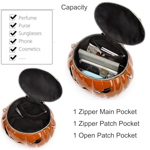 PVC Pumpkin-Shaped Crossbody Shoulder Bag