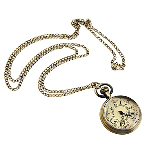 Vintage Pocket Watches for Men with Chains, Analog Pocketwatch for Wom