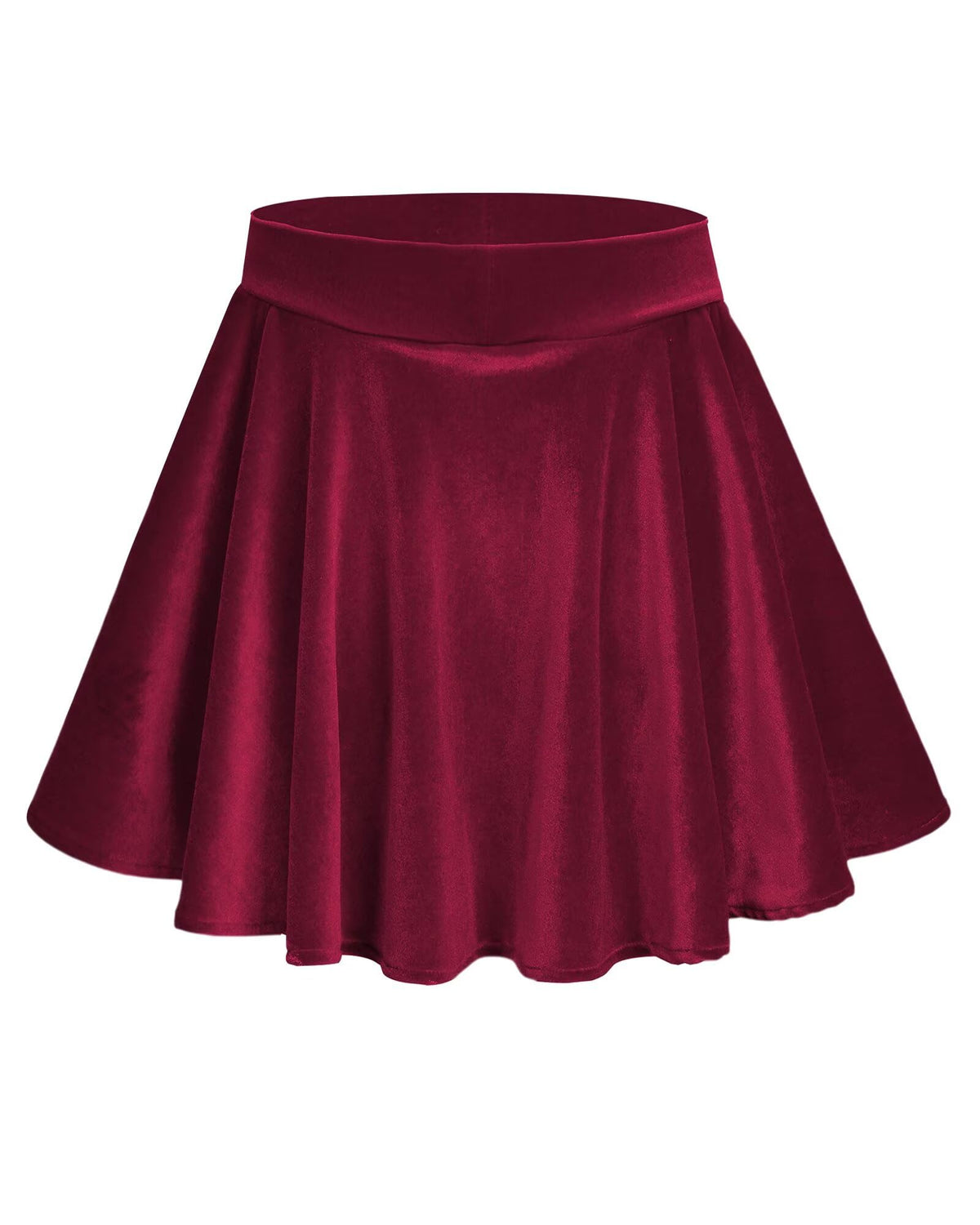 Girls Velvet Pleated Skirts Mini Strech Twirl Skirt with Pockets 6-16 Years