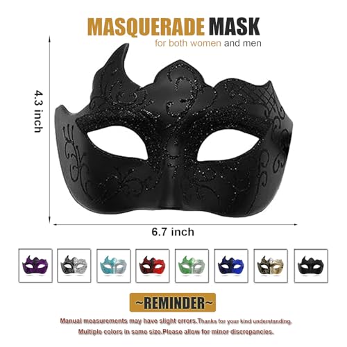 Masquerade Mask for Men Vintage Venetian Mask Halloween Mask for Party Prom Ball Costume Mask