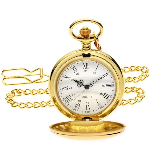 Smooth Vintage Pocket Watch with Chain Secondary image